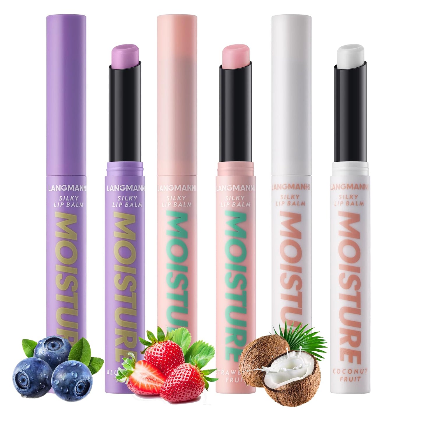 Jolilab 3 Pcs Pink Tinted LipBalm Color Change Silky Texture Fruit Flavoured for Lip Long Lasting Taste Waterproof Moisturizing Hydrating Lip Make-up for for Women and Girls