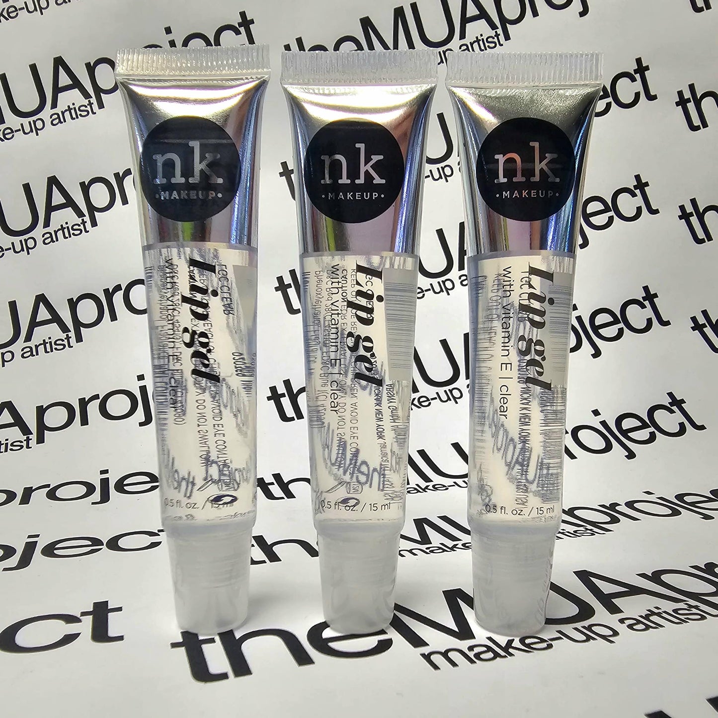 The Make-Up Artist Project 3 Pack Bundle of Clear Lip Gels - Hydrating Lip Glosses to nourish your lips with Vitamin E Super Glossy and Thick.